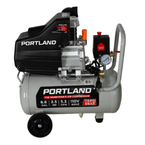 Compresor De Aire Eléctrico Portland 25 Litros 2.5 Hp 115psi Horizontal 110v/60hz- PAC-65