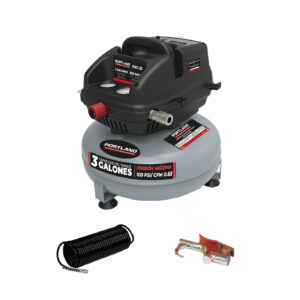 Kit Mini Compresor De Aire Eléctrico Portland 1/2 Hp 11 Litros C/Manguera y Soplador - PAC-32