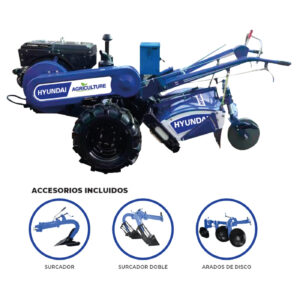 Motocultor Hyundai 18 Hp Diésel Con Accesorios - Hymc1800plus
